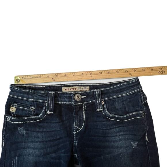 Big Star Bootcut Jeans Size 27 Low Rise Bootcut Jeans Dark Wash - Picture 6 of 12